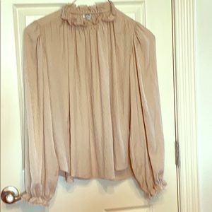 CURRENT AIR Large taupe modest blouse top classy